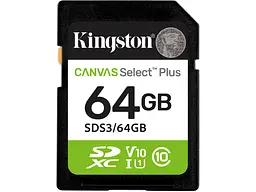 Карта пам'яті Kingston Canvas Select Plus SDXC Class 10 UHS-I U1 64 GB (SDS3/64GB)