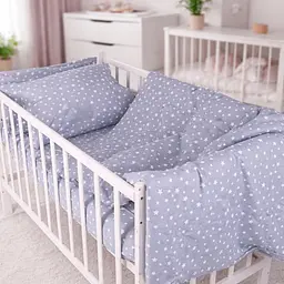 Дитяча постільна білизна MIRSON BABY фланель Grey Stars 110х160см (2200012800850)