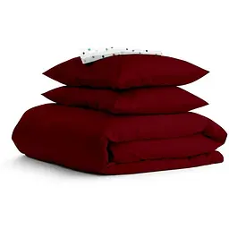 Комплект постільної білизни Cosas Ruby CS3 Євро бордо (Ranfors79_Bordo_ColorBlots_200)