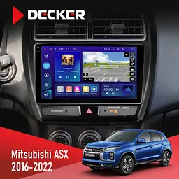 Штатна магнітола Mitsubishi ASX 2016-2022 Decker D10-009 4x64, DSP, 4G, 2k Decker (НФ-00008941)