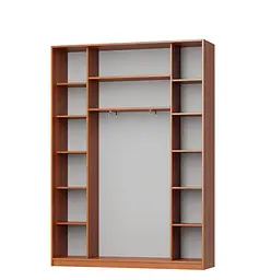 Шафа-купе тридверна MebelStar Комбо AL 3 Дзеркала 180x45x240 см Кашемір (MBS-1713) - мініатюра 2