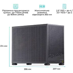 Корпус для ПК JONSBO D32 PRO MESH Black - мініатюра 8