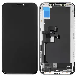 Дисплей для iPhone XS, чорний, з рамкою, High, (OLED), imisu OEM soft