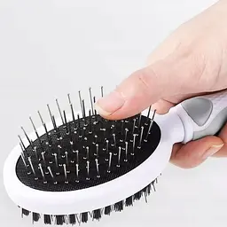 Гребінець-щітка для собак і котів AnimAll Groom 2в1, сірий - мініатюра 3