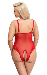Боді Cottelli Curves otwarte 2XL (червоний) - мініатюра 10