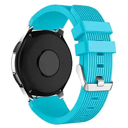 Силіконовий ремінець Watchbands Galaxy для Samsung Gear S3 Samsung Galaxy Watch 46mm - блакитний (WB001GALAXYLIGHTBLUE) - мініатюра 3