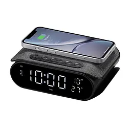 Бездротова зарядка з годинником HAVIT W3040 15W Black HAVIT (28310-000) - мініатюра 6