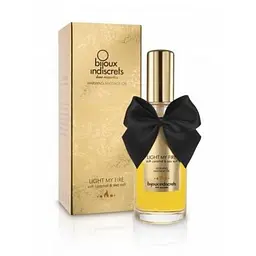 Масажна олія, що розігріває Bijoux Indiscrets Light My Fire Caramel Sea Salt, 100 мл - мініатюра 4