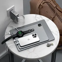 Мережевий зарядний пристрій Satechi 145 Вт USB-C 4-Port PD GaN Travel Space Gray з комплектом адаптерів для подорожей (ST-W145GTM) - мініатюра 6