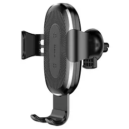 Автомобільний тримач холдер із БЗУ Baseus Wireless Fast Charger Gravity Car Mount WXYL-01 Black