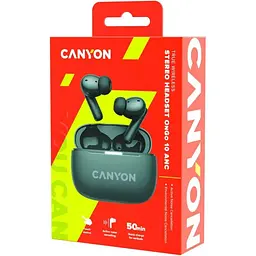 Навушники Canyon TWS headset OnGo TWS-10 ANC+ENC Grey (CNS-TWS10BK) - мініатюра 7