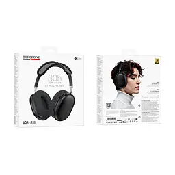 Бездротові накладні навушники BOROFONE BO36 Tone BT headphones Чорний - мініатюра 2