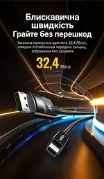 Відеокабель UGREEN DP117 Mini DisplayPort - DisplayPort 1.4 8K 60 Гц 1,5 м чорний (80663) - мініатюра 9