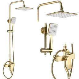 Душовя система Rea Hass з виливом brushed gold REA-B9972, Золотий - мініатюра 2