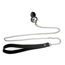 Анальная пробка Art of Sex Metal Anal Plug with Leash size L с поводком