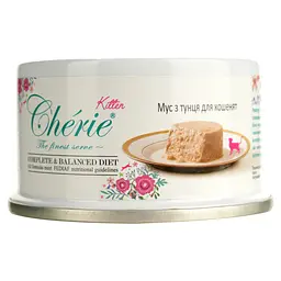 Вологий корм для кошенят Cherie Complete & Balanced Tuna Mousse мус з тунця 80 г - мініатюра 2
