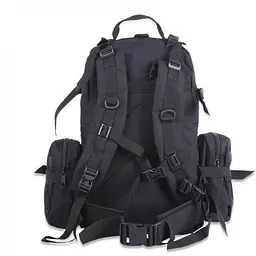 Рюкзак тактичний з підсумками Tactical Backpack B08 55 л чорний - мініатюра 3