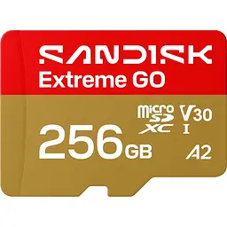 Карта пам'яті SanDisk microSDXC Extreme GO 256GB Class 10 UHS-I V30 A2 (SDSQXGN-256G-GN6MN) [174339]