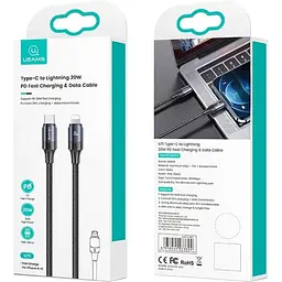 Кабель Usams US-SJ522 U71 USB-C to Lightning 20W 2m Black (SJ522USB01) [153989] - мініатюра 9