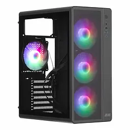 2E Gaming Корпус Credo Plus V510B без БЖ, 1xUSB3.0, 1х USB 2.0, 1xUSB Type-C, 4x120мм ARGB, VGA 310мм, TG Side Panel, ATX, чорний