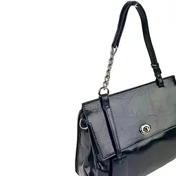 Сумка жіноча на плече класична кросбоді з натуральної шкіри з ручкою повсякденна середня Olivia Leather A25F-W-6012 Чорний - мініатюра 8