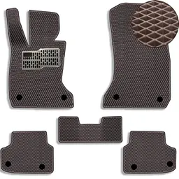 Килимки в салон EVA для BMW 7 (F01 / F04) 2008-2015 З Бортиками та підп'ятником Коричневі 5 шт