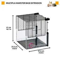 Модуль розширення для модульних кліток для гризунів Ferplast Multipa Hamster Base Extens 37,5x37,5x41 см 57008000