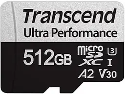Карта пам'яті Transcend 512GB microSDXC UHS-I U3 A2 (TS512GUSD340S)