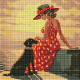 Алмазна мозаїка Ранкова прогулянка ©art_selena_ua AMO7645 Ідейка 40х40 см