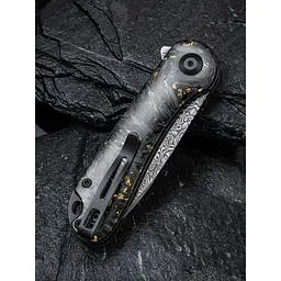 Ніж складаний кишеньковий Civivi Elementum, (7.5 см) Damascus / Carbon Fiber сірий - мініатюра 13