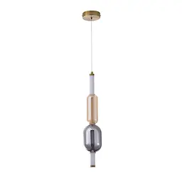 Светильник підвісний LED Levistella 788P68156 AB+SM, 7W, 4000K, скло, сучасний стиль для вітальні