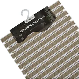 Килимок у ванну кімнату Eco Fabric смужка 69х40 см бежевий (6940-002) - мініатюра 6