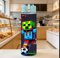 Пляшка для води Minecraft з трубочкою 750 мл   