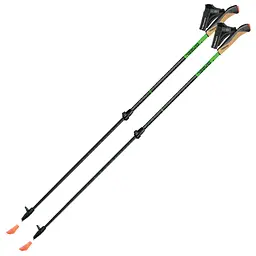 Палиці для скандинавської ходьби Gabel Carbon XT 2S-80 F.L. Чорний-Салатовий