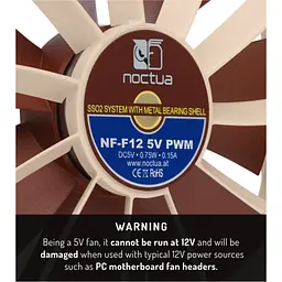 Кулер до корпусу Noctua NF-F12 5V PWM - мініатюра 8
