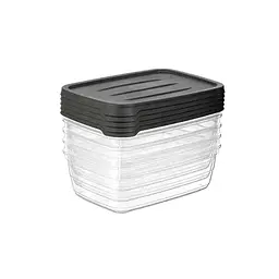 Набір контейнерів Asude Plastik прямокутних Vetra 1200 мл 5 шт. (ASD280)