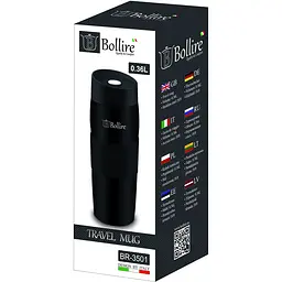 Термокухоль Bollire BR-3501, 0.36 л чорний (BR-3501) - мініатюра 2