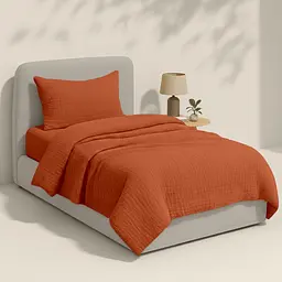 Дитяча постіль Cosas Terrakot без простирадла муслін 110х140 см (Set_Muslin_25Terrakot_140_2) - мініатюра 2