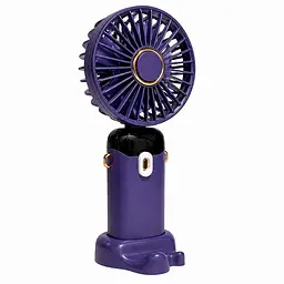 Портативний вентилятор LED digital display fan з екраном темно синій
