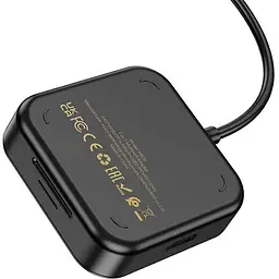 Конвертер хаб Hoco HB38 Easy link 7-in-1 Multiport адаптер (HDTV + SD / TF + Usb3.0 + Usb2.0x2 + PD 100 W) - мініатюра 6