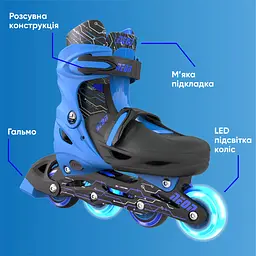 Роликові ковзани Neon Inline Skates розмір 34-37 сині (NT08B4) - мініатюра 4