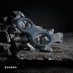 Кільце ерекційне Boners Classic Cock Ball Ring 10.5 см сірий - мініатюра 4