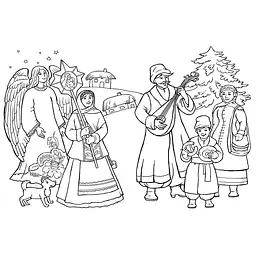 Велика книга розмальовок "Зимові свята" 1736015, 64 сторінок - мініатюра 4