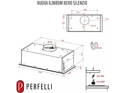 Вытяжка встроенная Perfelli NUOVA 6JWRBM NERO SILENZIO - миниатюра 6