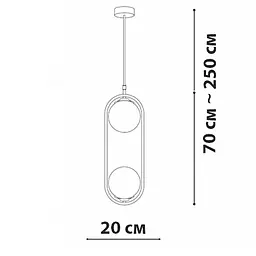Підвісний світильник Friendlylight Hoop C Black FL3027 - мініатюра 3