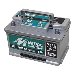 Акумулятор 6СТ-74A MIDAC Sigillum 12V, 74Ah (-/+) низький євро, EN720А - мініатюра 3
