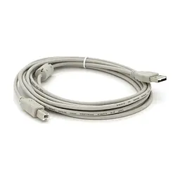 Кабель для принтера USB 2.0 AM/BM 3.0m ferrite white Voltronic (YT-AM/BM-3.0W) - мініатюра 2