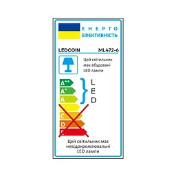 Люстра Ledcoin ML472-6 під лампу чорний - мініатюра 2