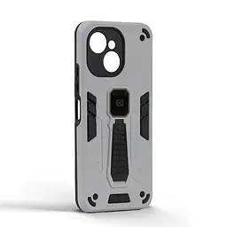 Чехол для TECNO Spark 40C 4G, Proover, серый, с подставкой и магнитом, противоударный, ударопрочный, бронированный, панель-накладка, защита всего корпуса, термополиуретан (TPU) + поликарбонат (PC), ArmorStandart (ARM87284) - мініатюра 2