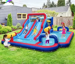 Надувний парк Costway Fun Kids із водними гірками (без вентилятора) - мініатюра 3